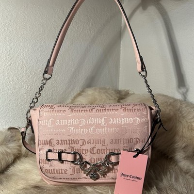 NWT Juicy Couture Juicy Darling Flap Shoulder Bag Crossbody - Pink Diamond