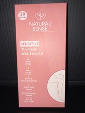 Natural Sense Sensitive The Body Wax Strip Kit 20 Pieces for All Skin Types