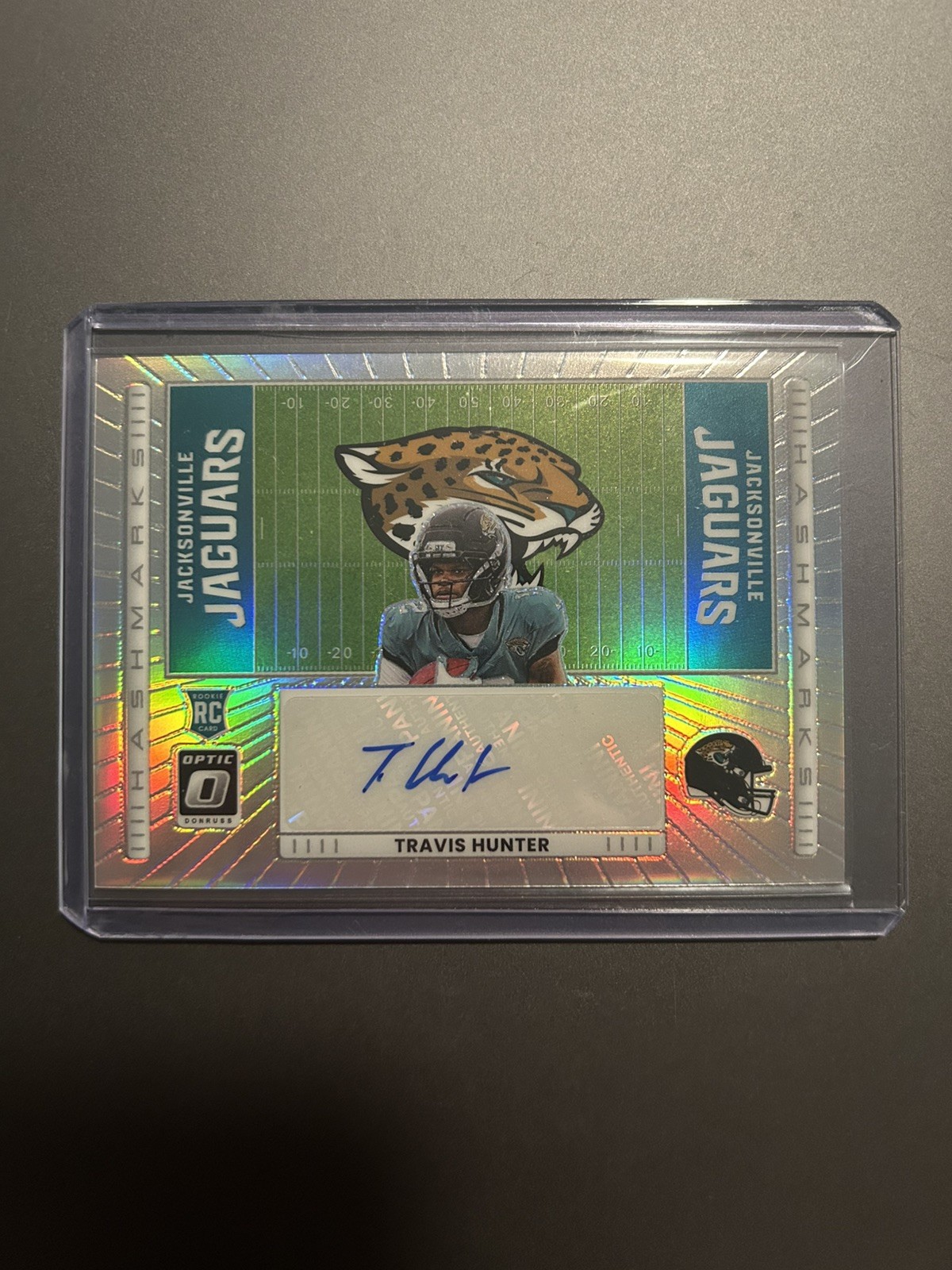 2025 Panini Donruss Optic Football Travis Hunter HASHMARKS Rookie Auto HM-TH