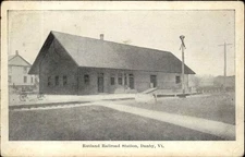 DANBY VERMONT VT Rutland Railroad Train Station Depot Antique Postcard