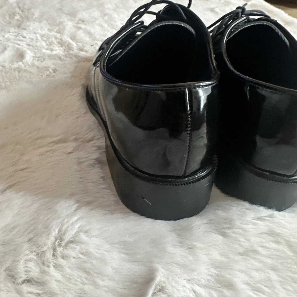 Zapatos de vestir negros sin cordones de charol de noche Perry Ellis para hombre talla 9M Foto 4 de 4