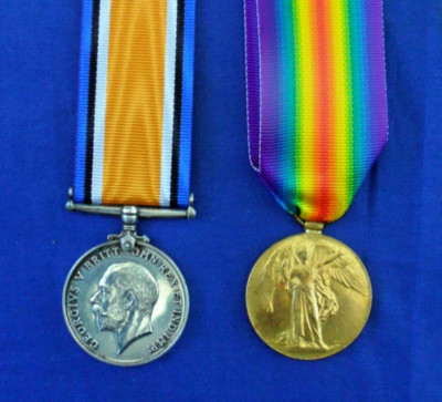 WW1 Mutt und Jeff Paar H. Varley 2nd Border Regiment PORTOFREI