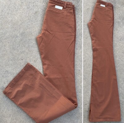 Max & Co Decaedro Long Pants Trousers Rust Flare Leg Bell Bottom Made In Italy 2