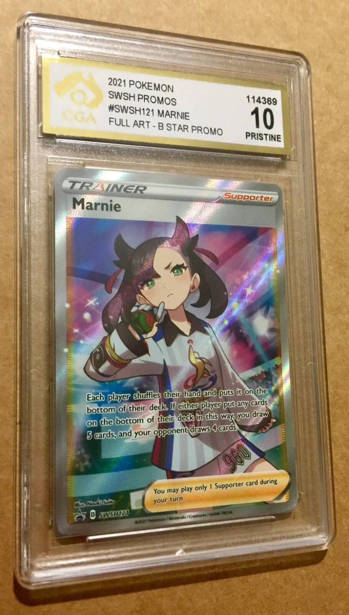 Pokemon English Marnie Full Art promo (PSA 10) 💥CGA10💥 SWSH121