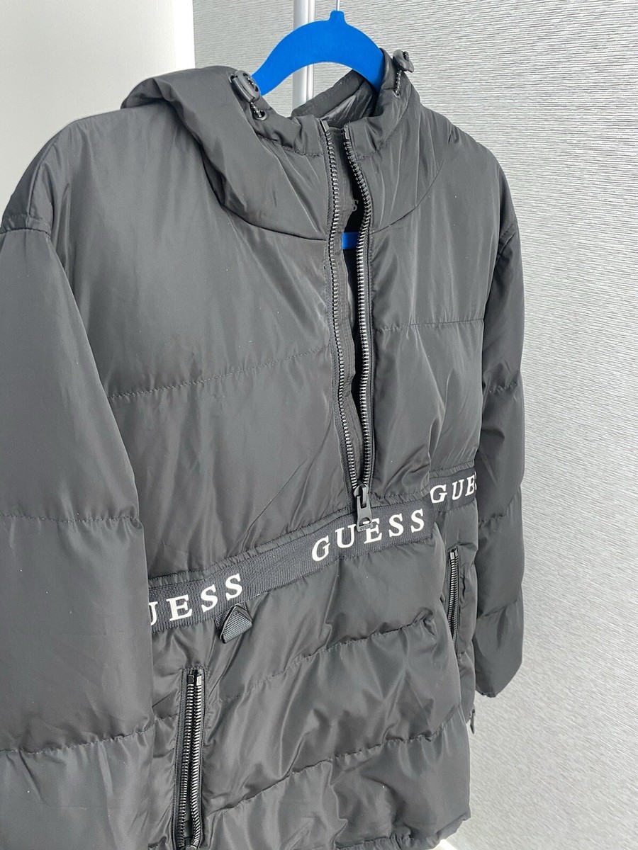 GUESS Men's Wind & Water Resistant Pullover Hooded Puffer Winter