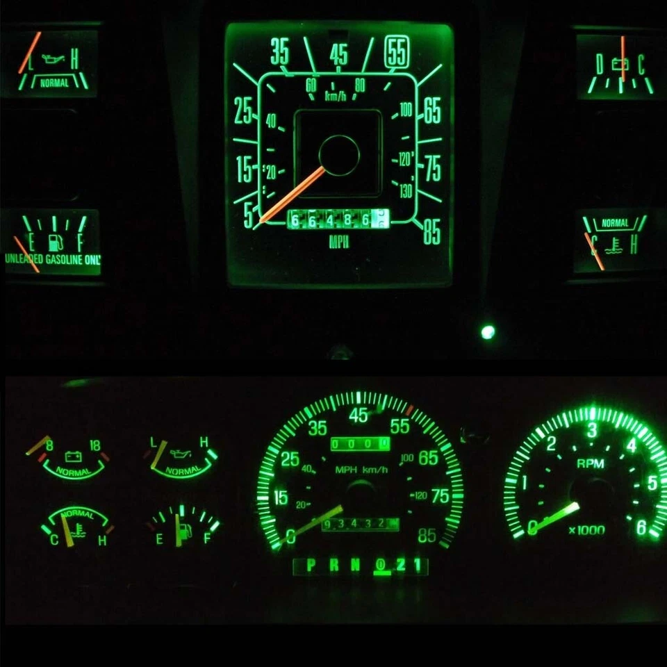 Cuadro de instrumentos LED bombillas de tablero verde para Ford Mustang II 1974-1978 Foto 4 de 4