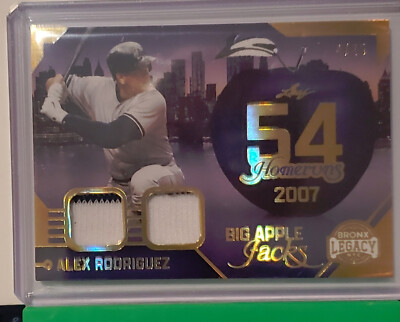 Alex Rodriguez 2023 Leaf Bronx Legacy GOLD Dual G-U Memorabilia #4/25