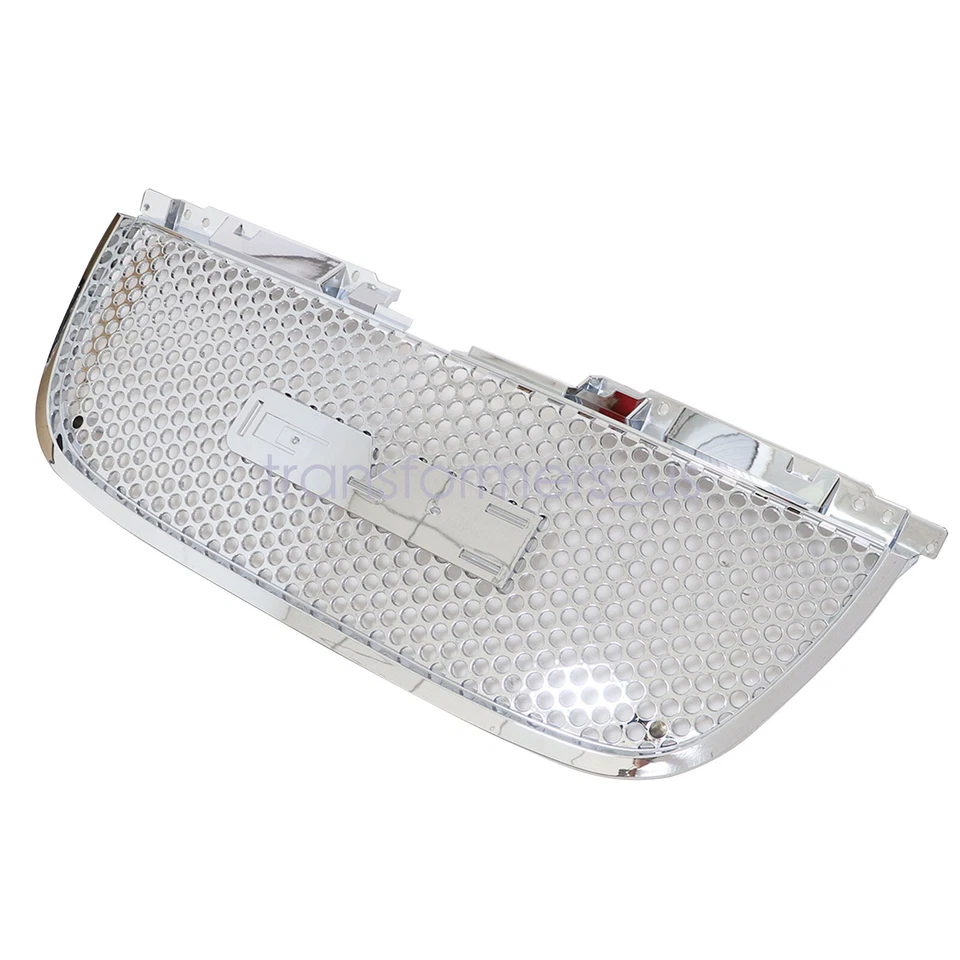 Parrilla de parachoques delantera de malla de orificio redondo cromada para GMC Yukon Denali 2007-14 Foto 4 de 4