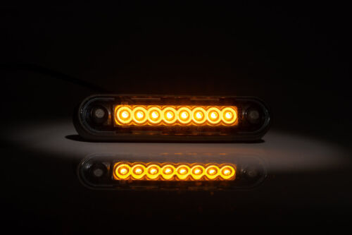 LED Rear Most Side Marker Light Slim2 Dark Orange Long Version 12-24V Multiv - Afbeelding 1 van 5
