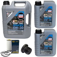 MotoröL Set 4600 5W-30 Liqui Moly 7 Liter + ÖLfilter + Schraube FüR Audi Q7 3.0