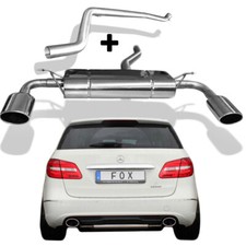 FOX Duplex Racinganlage ab Kat Mercedes B-Klasse 246 1.6l 2.0l ab 11 je 1x140x90