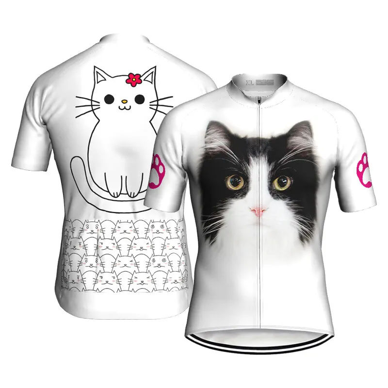 Cycling Jersey Short Bicycle Bike Road MTB Shirt Sports Clothing Cat Kitty  Top | eBay