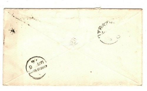 GB Cover SCOTLAND *365* Numeral (Ladybank) 1875 USED AT STRATHMIGLO AA232 - Picture 5 of 7
