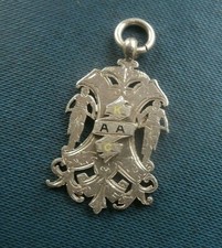Edwardianisch Ungewöhnlich Groß Sterlingsilber & Emaille Fahrrad Uhrentasche