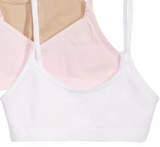 Maidenform WHITE Girls' Seamless Crop 1 Bralette, US XL, NWOT