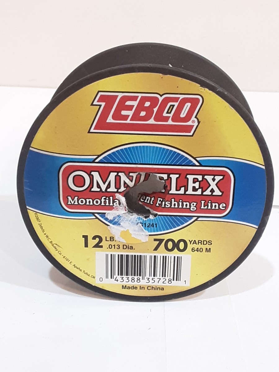PARTIAL ZEBCO OMNIFLEX MONOFILAMENT FISHING LINE 12LB 500 YARDS | eBay