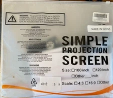 Double Sided Projection Screen 16 X 9 Portable Foldable Indoor/Outdoor - New