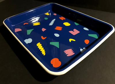 Crow Canyon POKETO Enamelware Rectangle Serving Tray 11 x 9 in NIB
