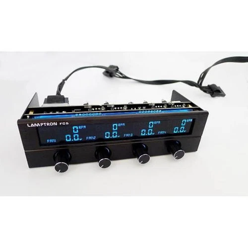 Lamptron FC5 V2 Fan Controller, 30W x 4 Channels with Changeable Display Colors