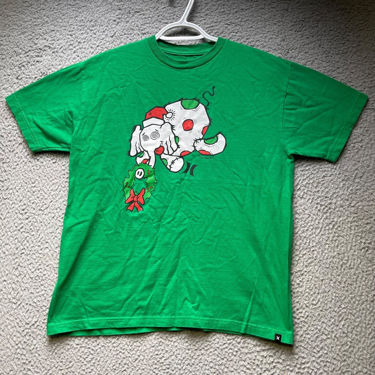 Hurley Christmas Shirt Youth XL Green Elephant Jason Maloney | eBay