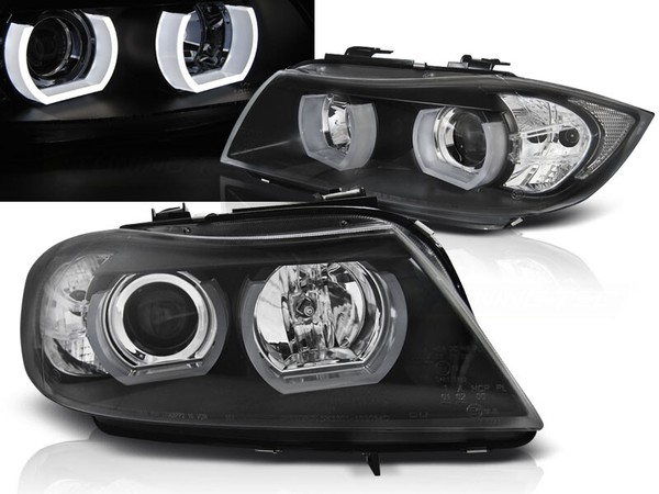 Xenon D1S HID Scheinwerfer Angel Eyes FüR BMW E90 E91 Bj. 2005-2008 Schwarz-image