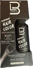 L3VEL3 Temporary Hair Color W/ Brush included for Hair & Beard- Black