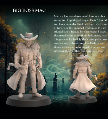 Big Boss Mac Dark Fantasies RKS 3D 32mm D&D Dungeon Saga 