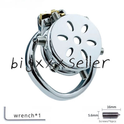 Male Flat Chastity Locks Abstinence Device Male Chastity Cage with Spiked