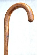 Vintage Antique Classic Crook Handle Hardwood Shaft Walking Stick Cane 35 L