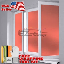 *48"x84" Orange Frosted Film Glass Home Bathroom Window Security Privacy Sticker