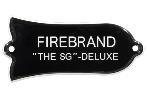 Engraved "FIREBRAND "THE SG" - DELUXE" Truss Rod Cover for Gibson 2ply B/W