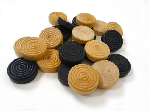 Spare Parts : Chad Valley Draughts or Backgammon Wood Pieces Movers - 1.1"/27mm - 第 1/8 張圖片