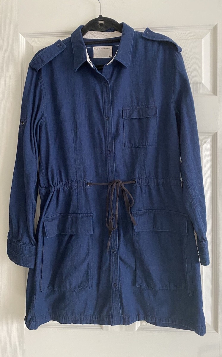 Rag & Bone Cotton Shirt Jacket Drawstring Waist Sz. L | eBay Rag & Bone Cotton Shirt Jacket Drawstring Waist Sz. L | eBay