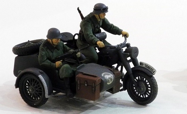 German Wwii Motorcycle With Sidecar