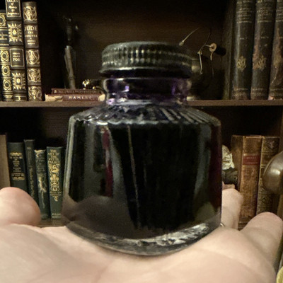 Parker Quink Vintage Ink Glass Bottle