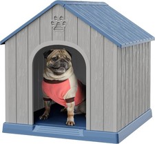 Dog House Outdoor Indoor Plastic Small Dog House-Weatherproof Design with Air