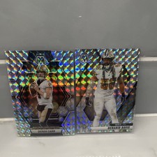 Mosaic Football Prizm Derek Carr #168 Demario Davis #230 Saints Lot!!🔥🔥