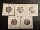 Standing Liberty Quarters Lot 1926-S 1927-P 1928-P 1928-S 1929-D 25C Circulated