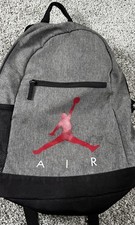 Air Jordan Youth School Backpack Gray Red Jumpman