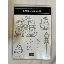 Stampin Up Caroling Mice Cling Stamp Set Host Exclusive New