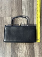 Vintage "After Five" Black Gold Frame Evening Bag Fancy Handbag