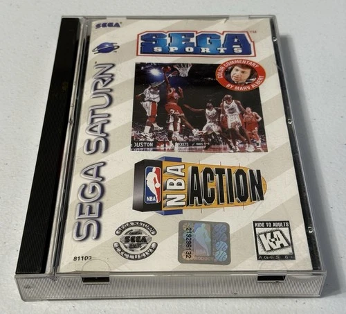 NBA Action (Sega Saturn, 1996) W/reg Card Tested Authentic