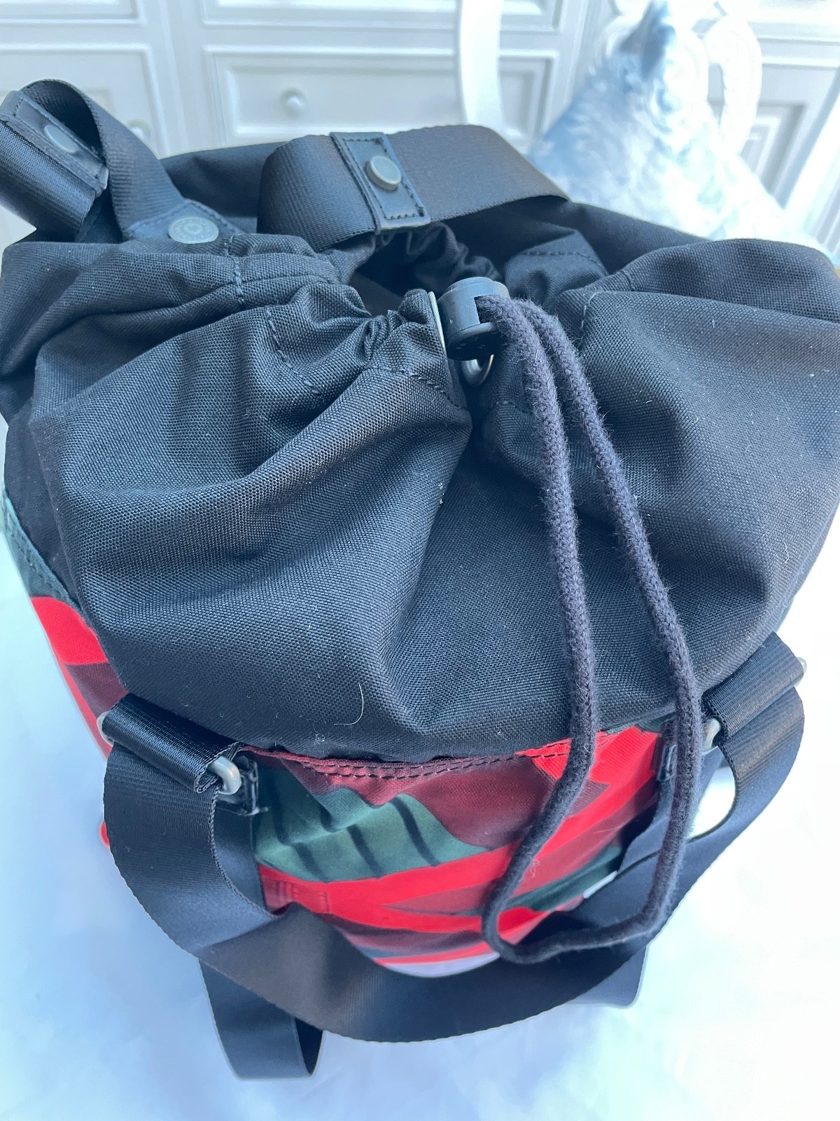 Kipling Livelight Red Patterned Back Pack Shoulde… - image 7