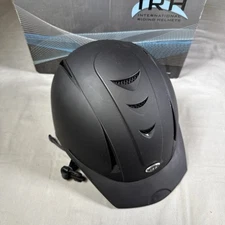 IRH Horseback Riding Equipment-Pro Helmet - SIZE S/M (Small/Medium) Matte Black