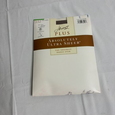 Hanes Plus Absolutely Ultra Sheer Pantyhose Size 4-5 Plus Classic Gentlebrown