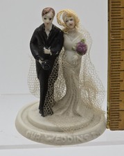 Vintage Wedding Cake Topper Bride  Groom Porcelain 1930's Japan Our Wedding