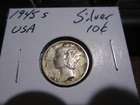 USA - 1952 D -  10 Cent Dime American Coin - 90% Silver