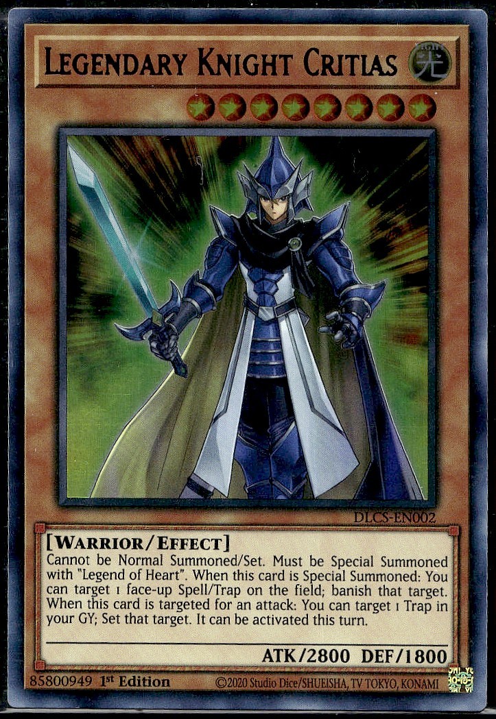 Legendary Knight Critias (Purple) - DLCS-EN002 - 1st Edition - YuGiOh