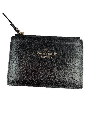 Kate Spade New York Black Credit Card wallet w top Zip 3 Outside card slips