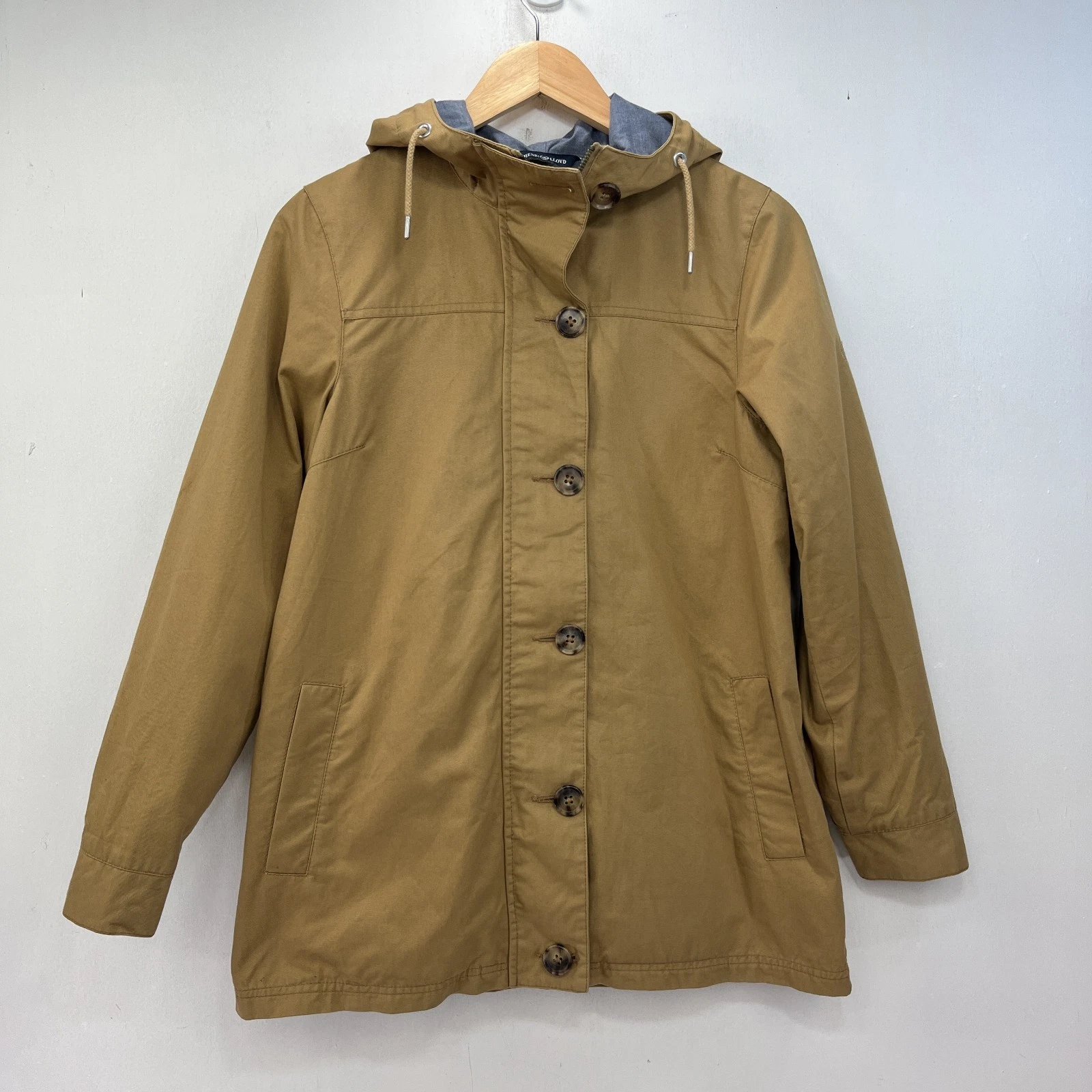 Henri Lloyd Jacket Woman’s Size Small Beige Sailing Poncho Cotton Lightweight